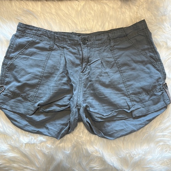 Converse Pants - Converse One Star Gray Linen Cotton Blend Comfort Summer Shorts 10